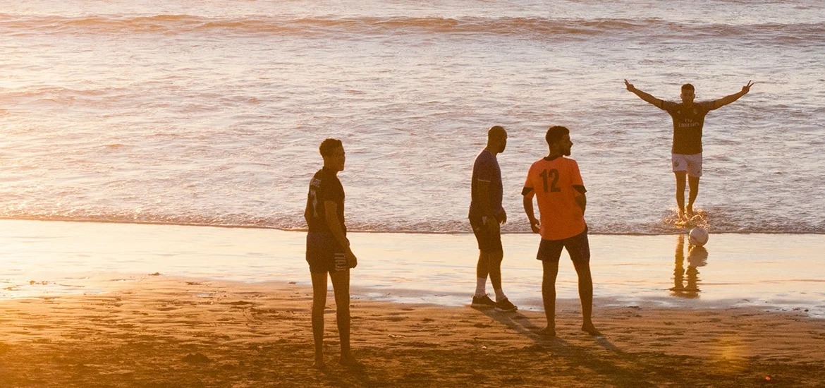 Strand Meer Sonnenuntergang Freunde Familie Center Parcs