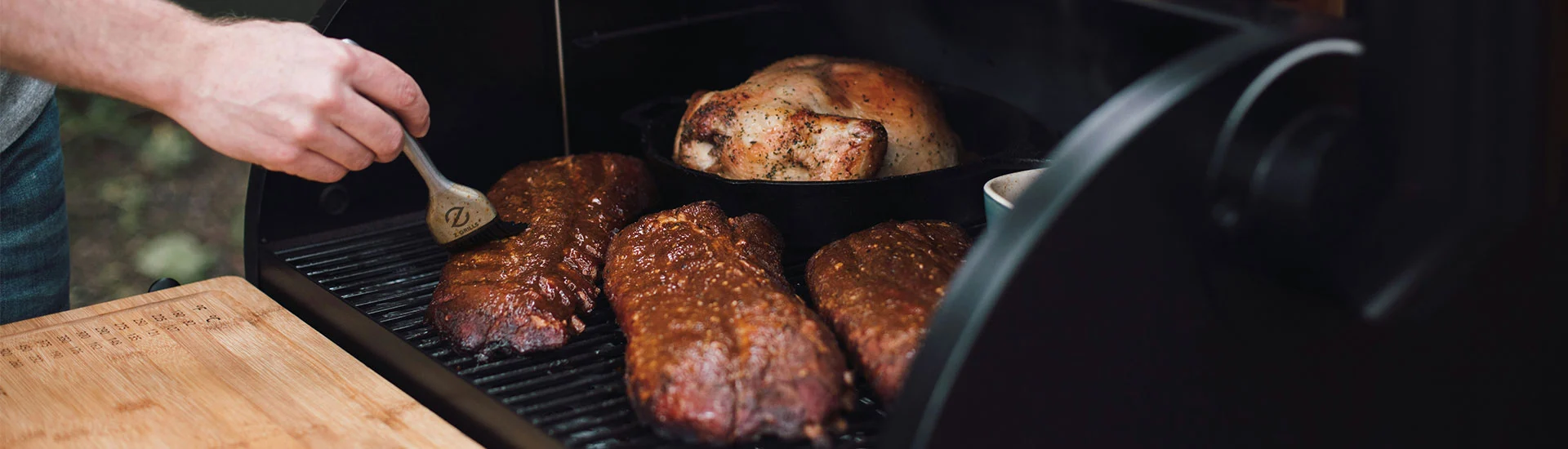 Pelletgrill BBQ Rippchen auf Grill